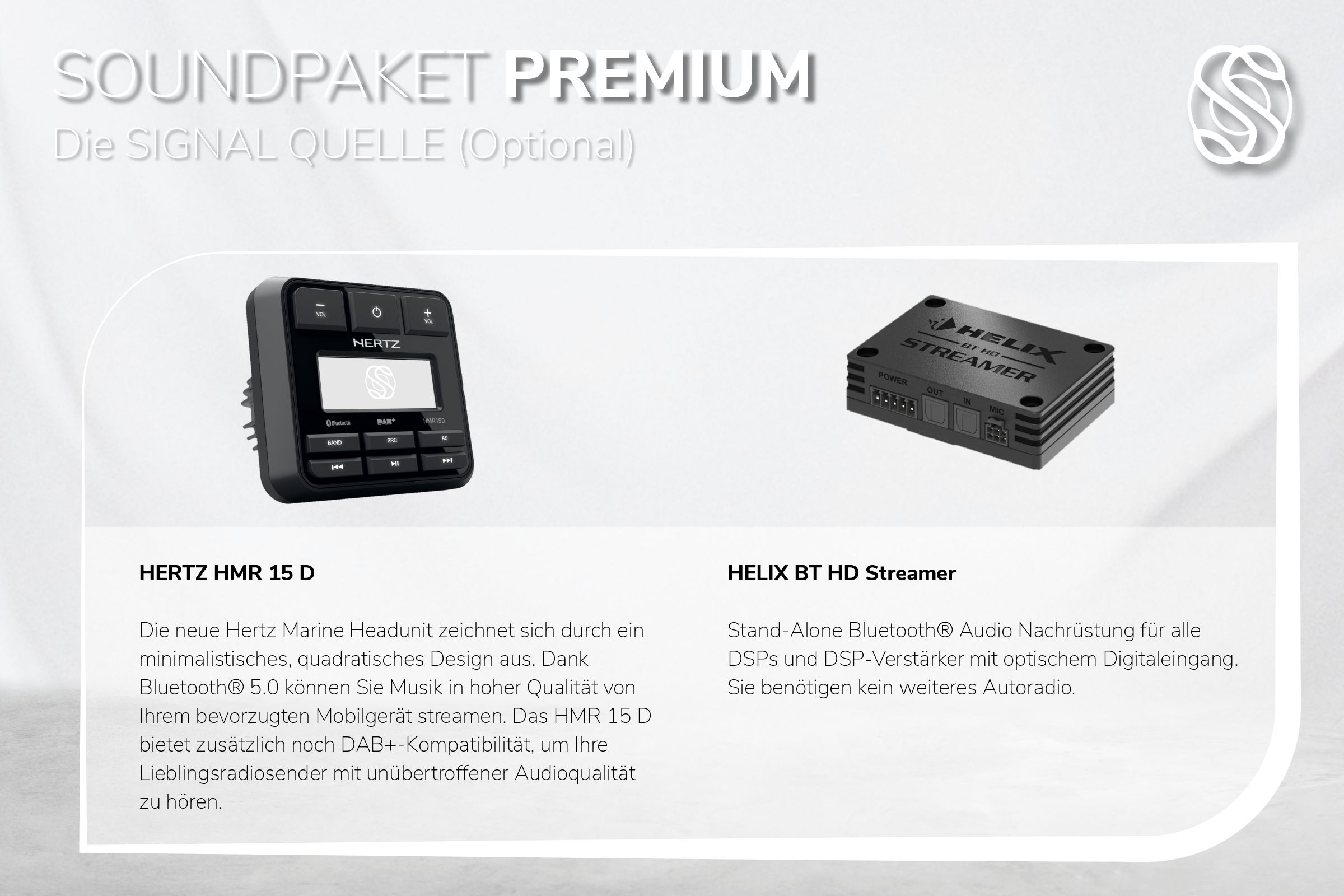 Soundpaket "Caravan Premium" Optionen