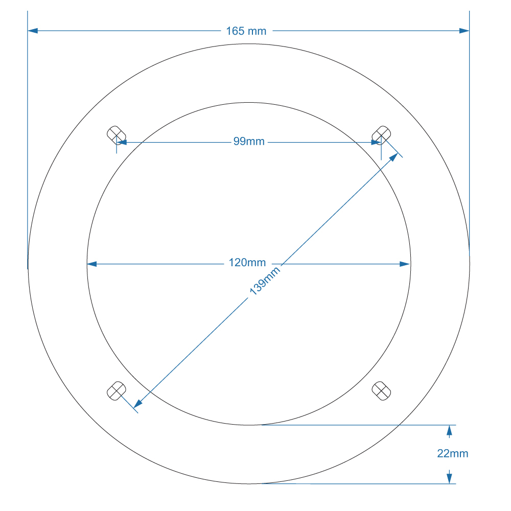 AMPIRE Lautsprechergitter 13cm mit Hexagon-Wabenstruktur