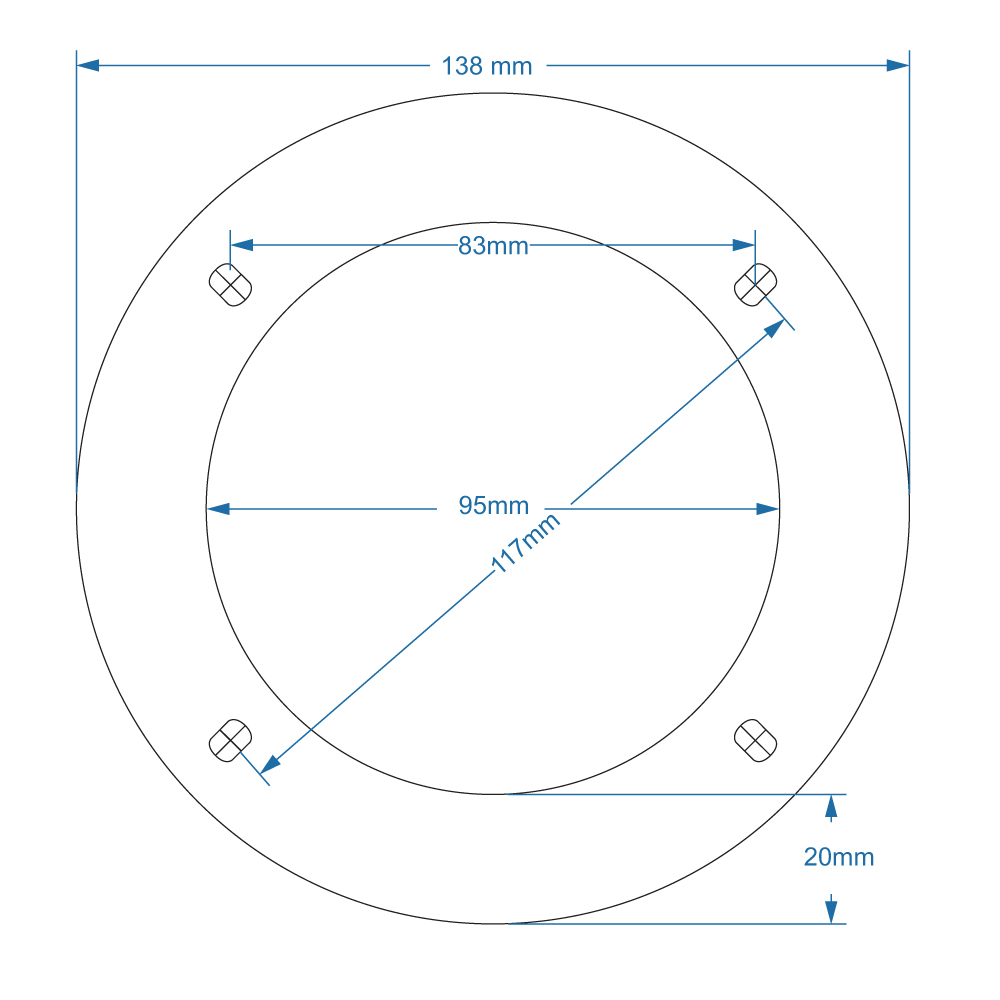 AMPIRE Lautsprechergitter 10cm mit Hexagon-Wabenstruktur